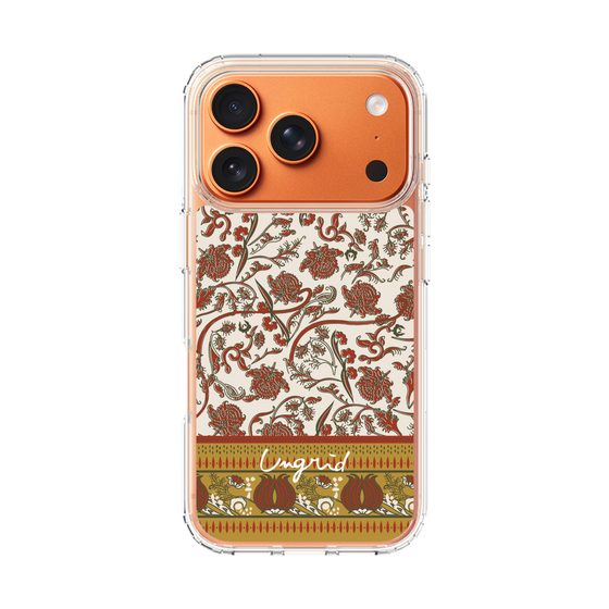 Slim Protection Case［ Ungrid - VintageFlower - Red ］
