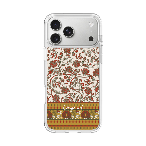 Slim Protection Case［ Ungrid - VintageFlower - Red ］
