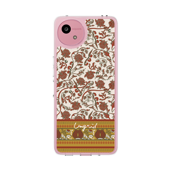 Slim Protection Case［ Ungrid - VintageFlower - Red ］