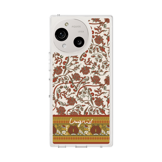 Slim Protection Case［ Ungrid - VintageFlower - Red ］