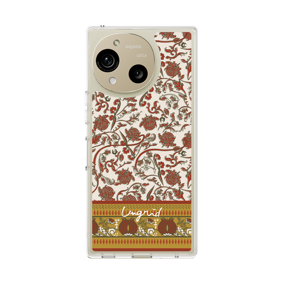 Slim Protection Case［ Ungrid - VintageFlower - Red ］