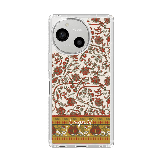 Slim Protection Case［ Ungrid - VintageFlower - Red ］