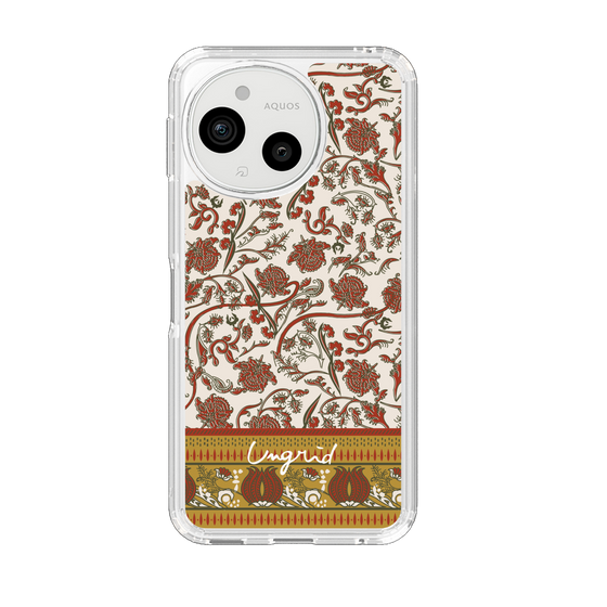 Slim Protection Case［ Ungrid - VintageFlower - Red ］