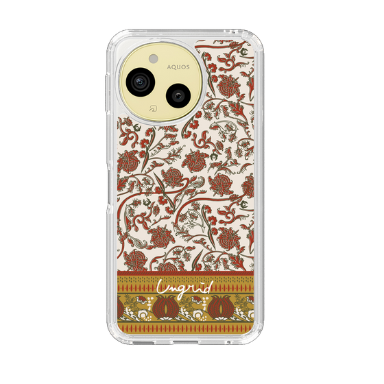 Slim Protection Case［ Ungrid - VintageFlower - Red ］