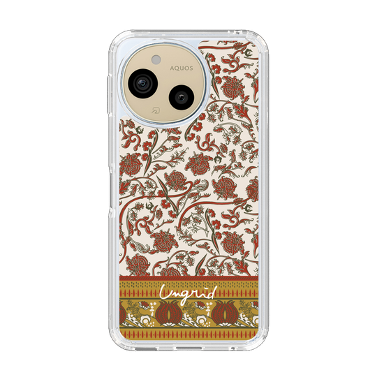 Slim Protection Case［ Ungrid - VintageFlower - Red ］