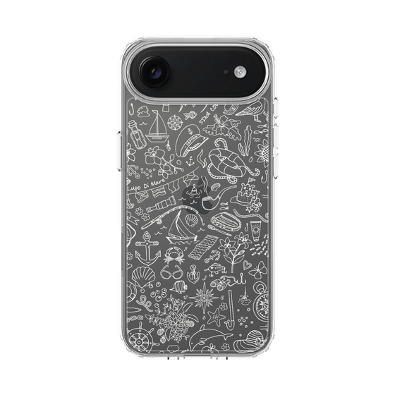Slim Protection Case［ SINA COVA - Marine Line Art - White ］