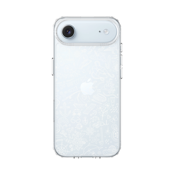 Slim Protection Case［ SINA COVA - Marine Line Art - White ］