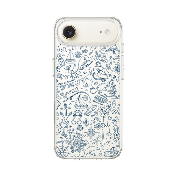 Slim Protection Case［ SINA COVA - Marine Line Art - Navy ］