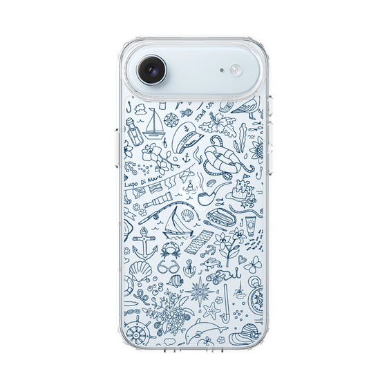 Slim Protection Case［ SINA COVA - Marine Line Art - Navy ］