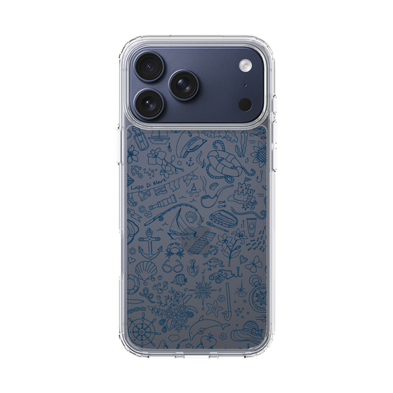 Slim Protection Case［ SINA COVA - Marine Line Art - Navy ］