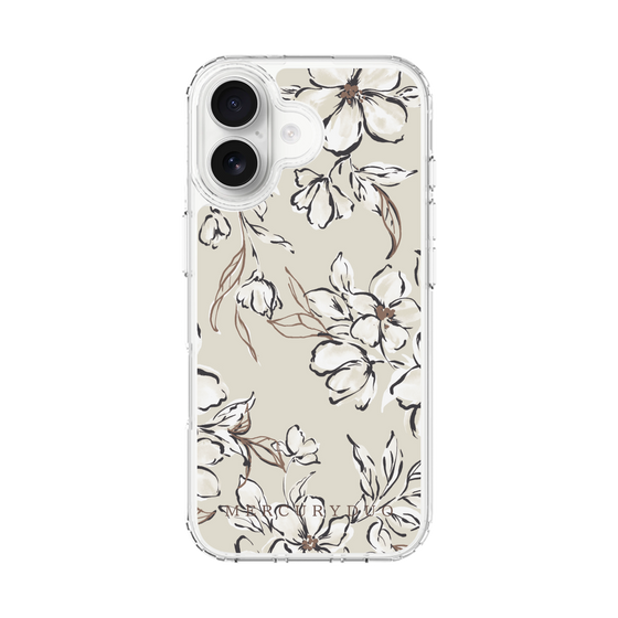 Slim Protection Case［ MERCURYDUO - BotanicalFlower - Beige ］