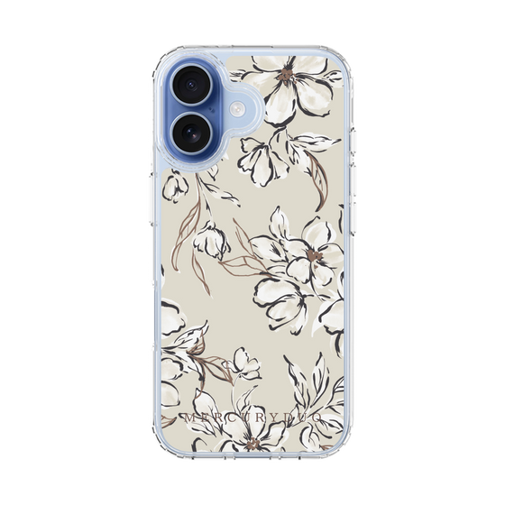 Slim Protection Case［ MERCURYDUO - BotanicalFlower - Beige ］