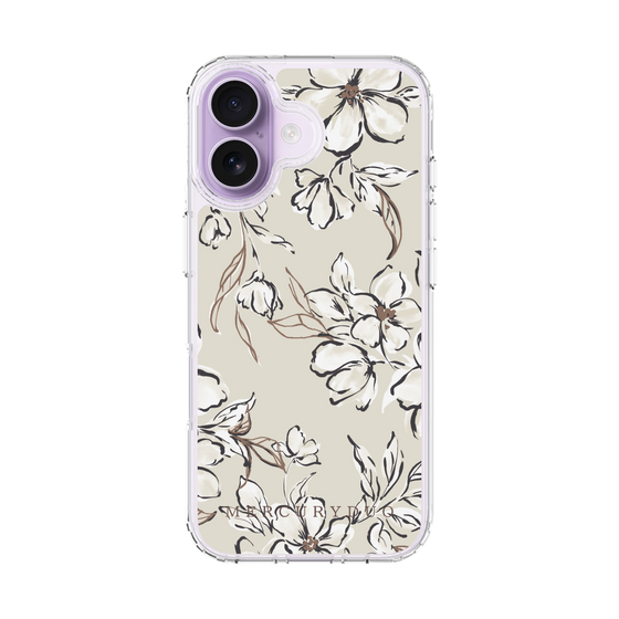 Slim Protection Case［ MERCURYDUO - BotanicalFlower - Beige ］