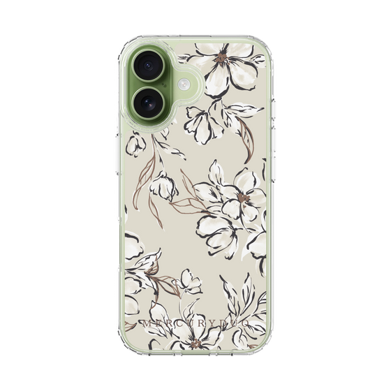 Slim Protection Case［ MERCURYDUO - BotanicalFlower - Beige ］