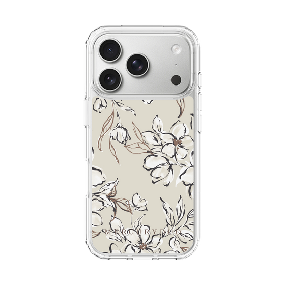 Slim Protection Case［ MERCURYDUO - BotanicalFlower - Beige ］