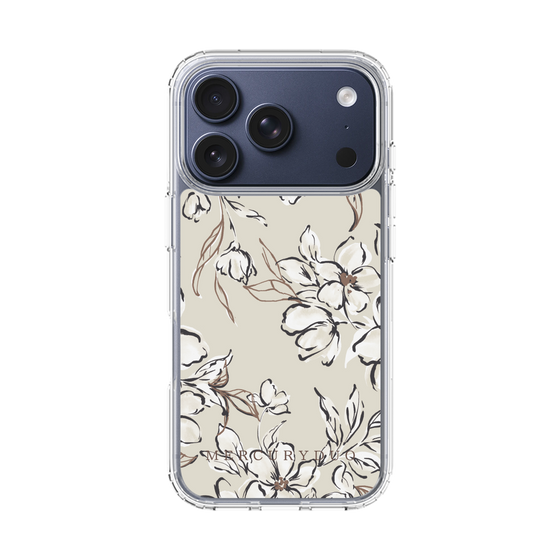 Slim Protection Case［ MERCURYDUO - BotanicalFlower - Beige ］