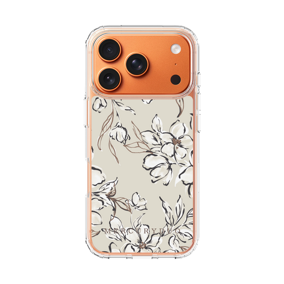 Slim Protection Case［ MERCURYDUO - BotanicalFlower - Beige ］