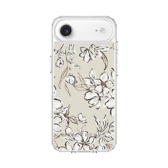 Slim Protection Case［ MERCURYDUO - BotanicalFlower - Beige ］