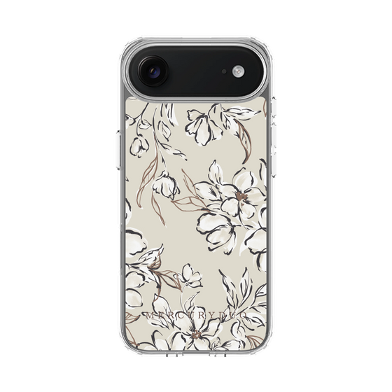 Slim Protection Case［ MERCURYDUO - BotanicalFlower - Beige ］