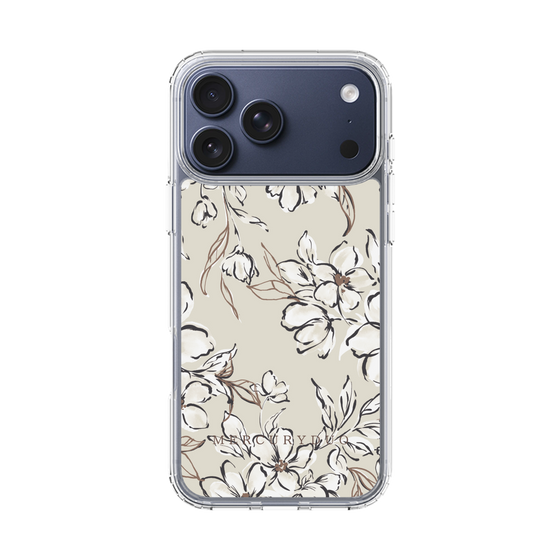 Slim Protection Case［ MERCURYDUO - BotanicalFlower - Beige ］