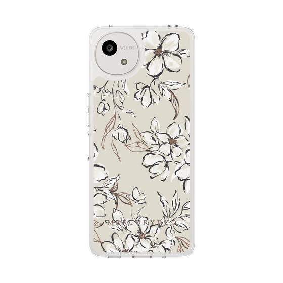 Slim Protection Case［ MERCURYDUO - BotanicalFlower - Beige ］