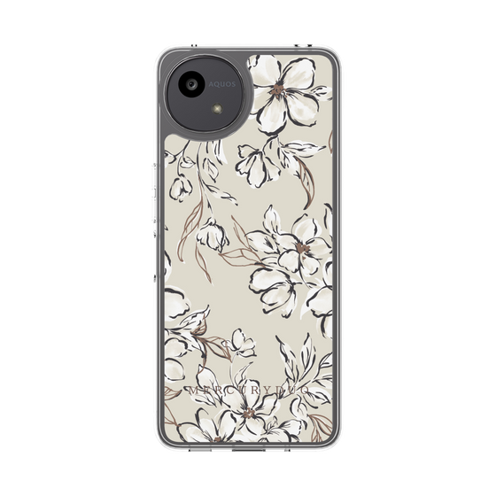 Slim Protection Case［ MERCURYDUO - BotanicalFlower - Beige ］