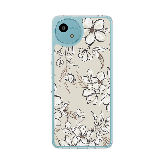 Slim Protection Case［ MERCURYDUO - BotanicalFlower - Beige ］