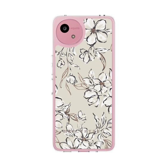 Slim Protection Case［ MERCURYDUO - BotanicalFlower - Beige ］