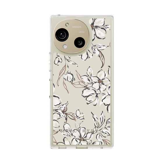 Slim Protection Case［ MERCURYDUO - BotanicalFlower - Beige ］