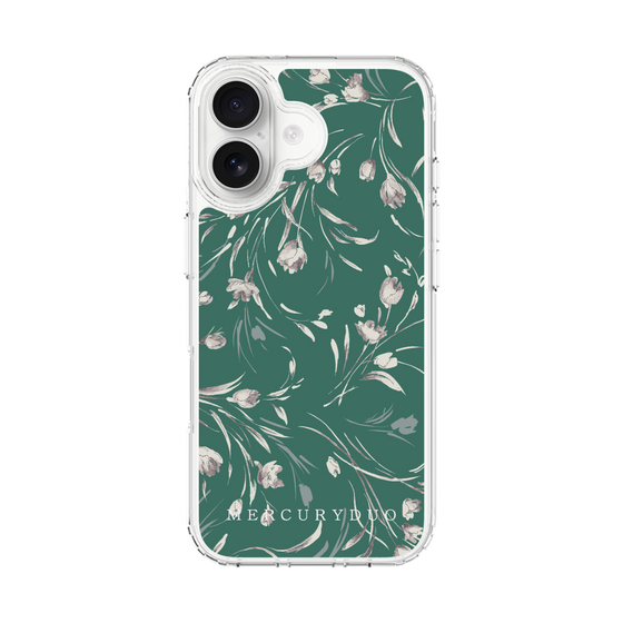 Slim Protection Case［ MERCURYDUO - BotanicalFlower - Green ］