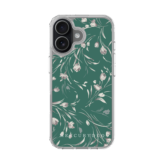 Slim Protection Case［ MERCURYDUO - BotanicalFlower - Green ］