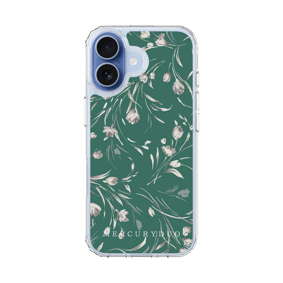 Slim Protection Case［ MERCURYDUO - BotanicalFlower - Green ］