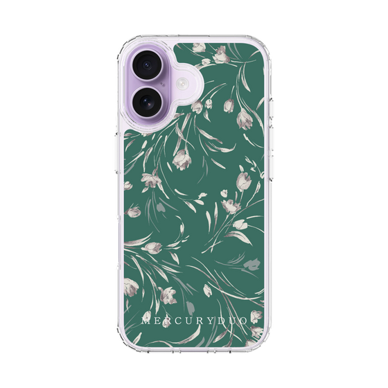 Slim Protection Case［ MERCURYDUO - BotanicalFlower - Green ］