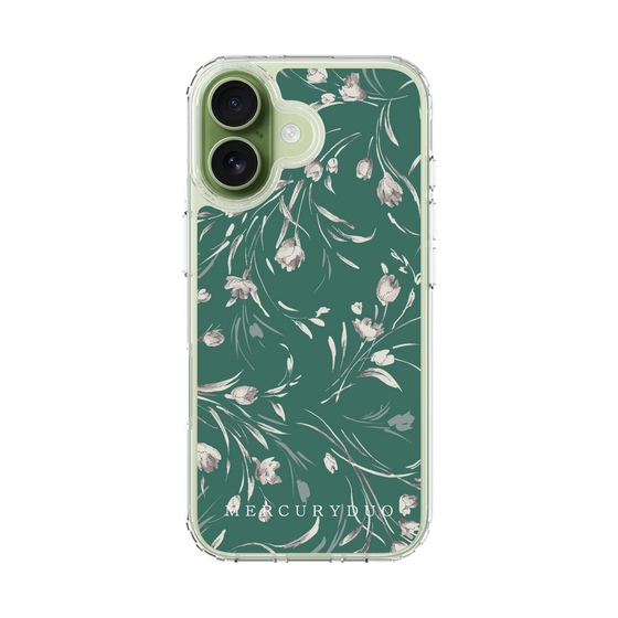 Slim Protection Case［ MERCURYDUO - BotanicalFlower - Green ］