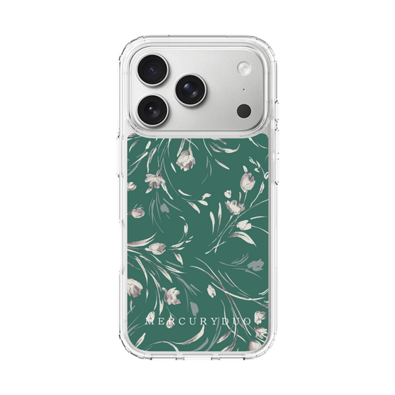 Slim Protection Case［ MERCURYDUO - BotanicalFlower - Green ］