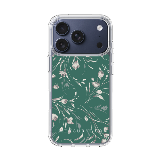 Slim Protection Case［ MERCURYDUO - BotanicalFlower - Green ］
