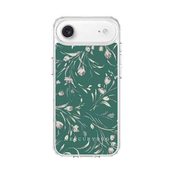 Slim Protection Case［ MERCURYDUO - BotanicalFlower - Green ］