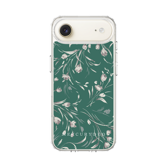 Slim Protection Case［ MERCURYDUO - BotanicalFlower - Green ］