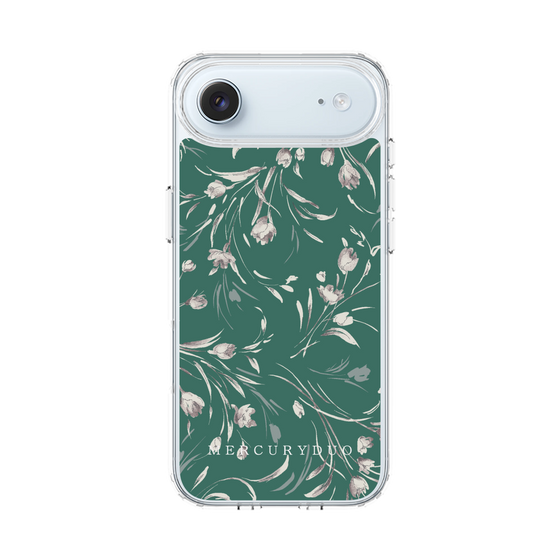 Slim Protection Case［ MERCURYDUO - BotanicalFlower - Green ］