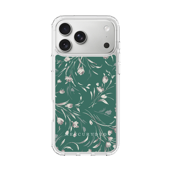 Slim Protection Case［ MERCURYDUO - BotanicalFlower - Green ］