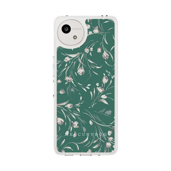 Slim Protection Case［ MERCURYDUO - BotanicalFlower - Green ］