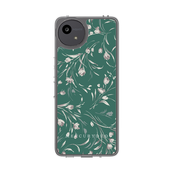 Slim Protection Case［ MERCURYDUO - BotanicalFlower - Green ］