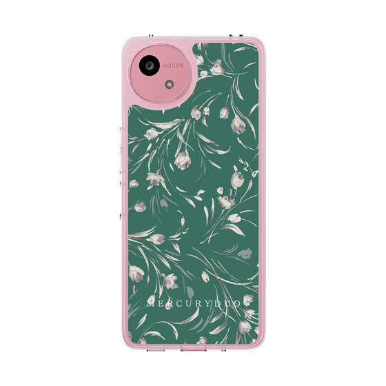 Slim Protection Case［ MERCURYDUO - BotanicalFlower - Green ］