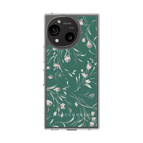 Slim Protection Case［ MERCURYDUO - BotanicalFlower - Green ］