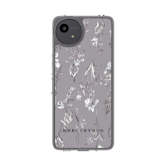 Slim Protection Case［ MERCURYDUO - BotanicalFlower - Grey ］