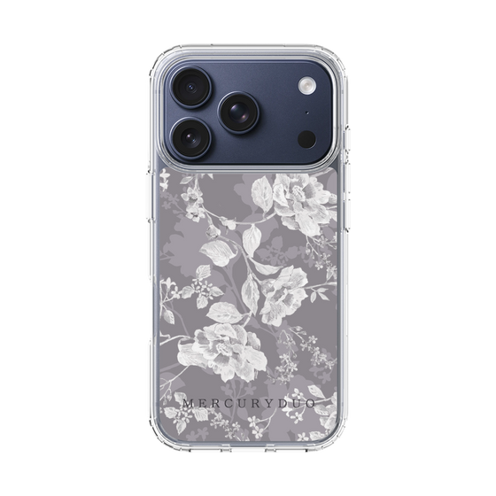 Slim Protection Case［ MERCURYDUO - NuanceFlower -Grey ］