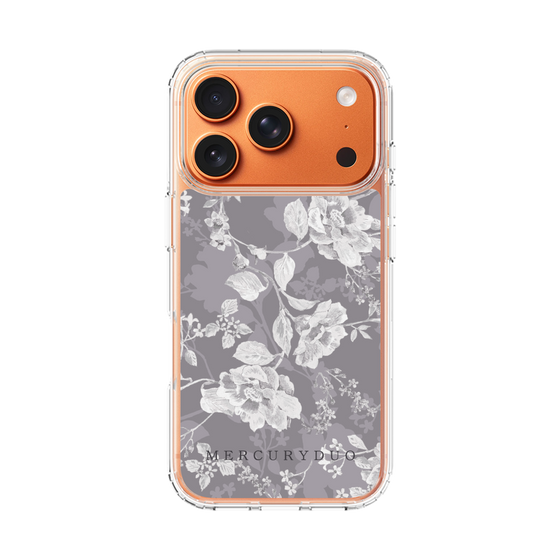 Slim Protection Case［ MERCURYDUO - NuanceFlower -Grey ］