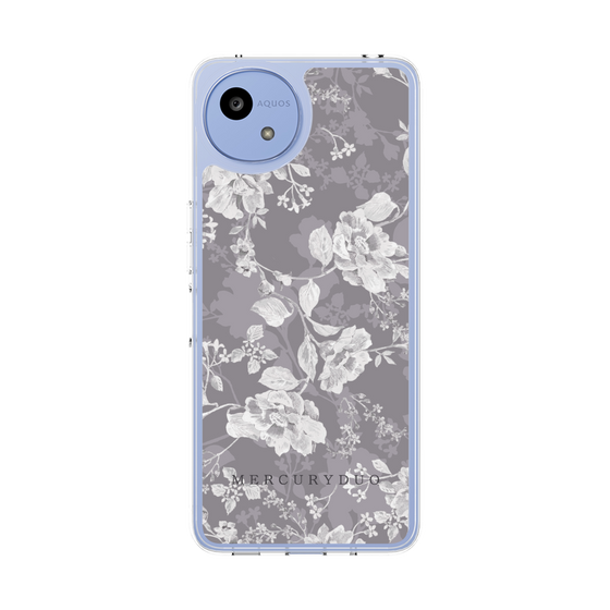 Slim Protection Case［ MERCURYDUO - NuanceFlower -Grey ］