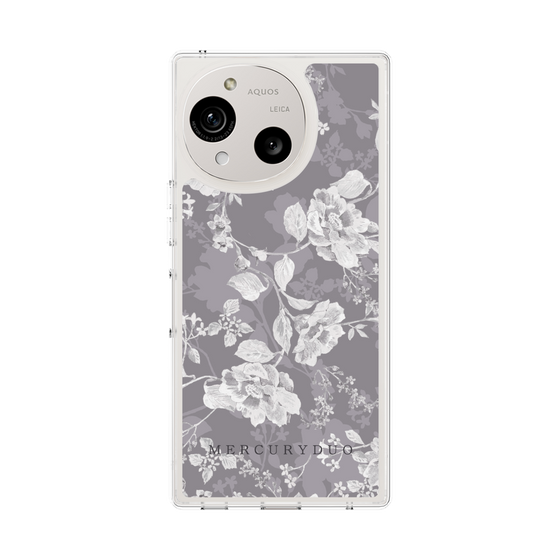 Slim Protection Case［ MERCURYDUO - NuanceFlower -Grey ］