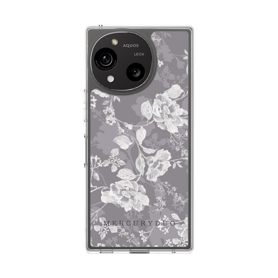 Slim Protection Case［ MERCURYDUO - NuanceFlower -Grey ］